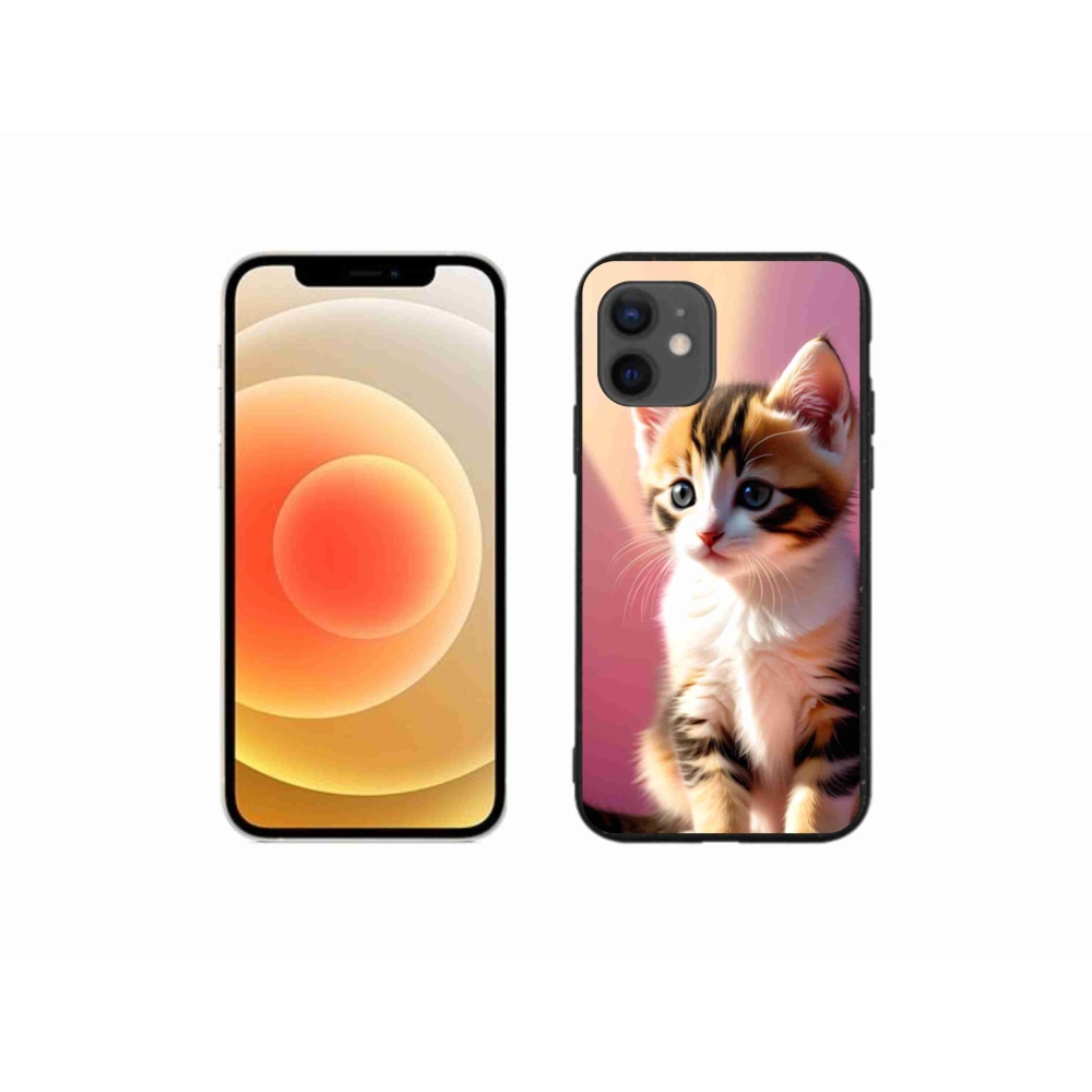 Gélový kryt mmCase na iPhone 12 Mini - zvedavé mačiatko 2