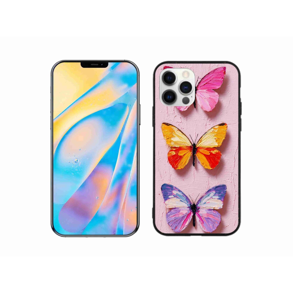 Gélový kryt mmCase na iPhone 12 - motýlia trojica