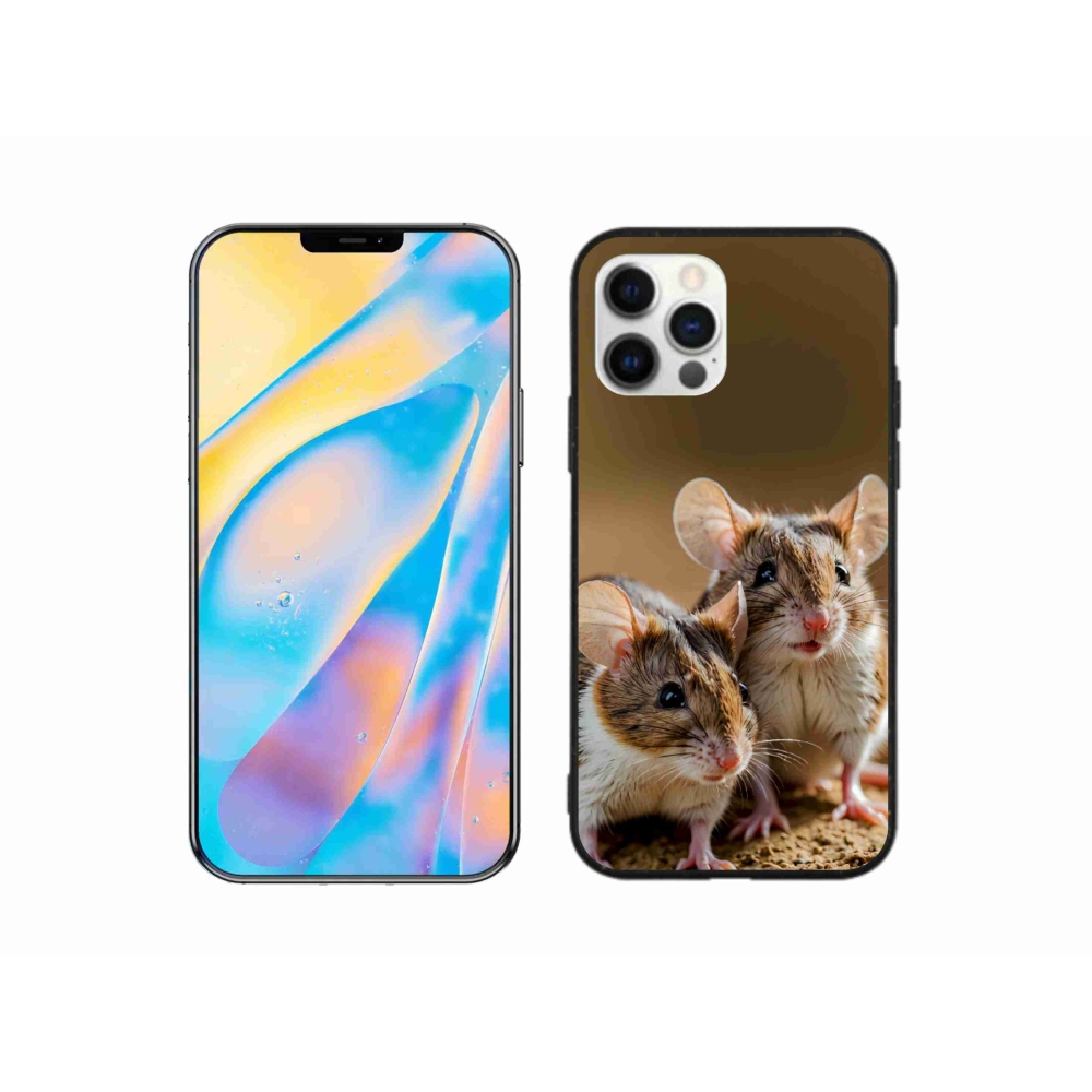Gélový kryt mmCase na iPhone 12 - myší duo