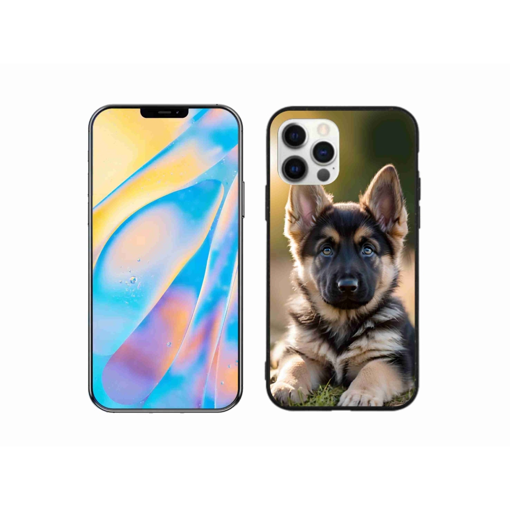 Gélový kryt mmCase na iPhone 12 - nemecký ovčiak v prírode