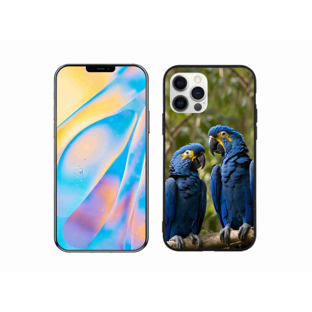 Gélový kryt mmCase na iPhone 12 - papagájové duo