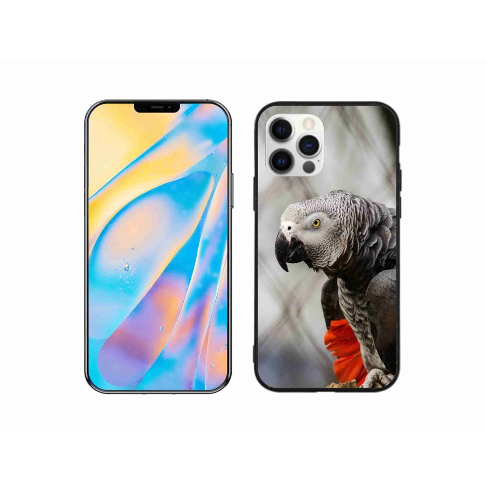 Gélový kryt mmCase na iPhone 12 - papagáj žako 3