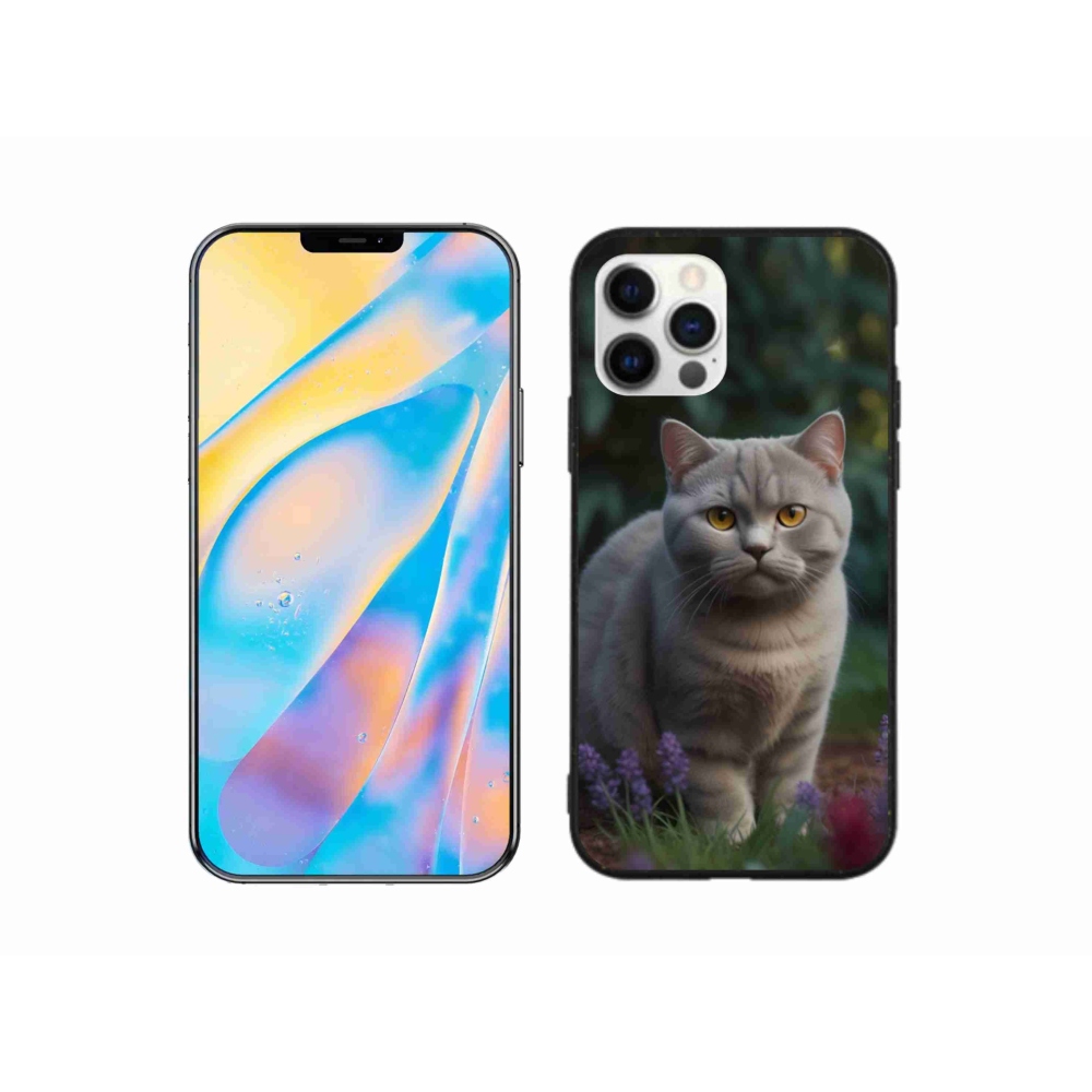 Gélový kryt mmCase na iPhone 12 Pro - britská mačka