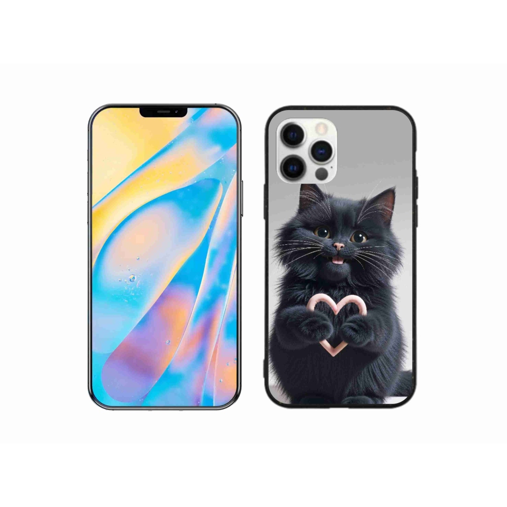 Gélový kryt mmCase na iPhone 12 Pro - mačacia láska 3