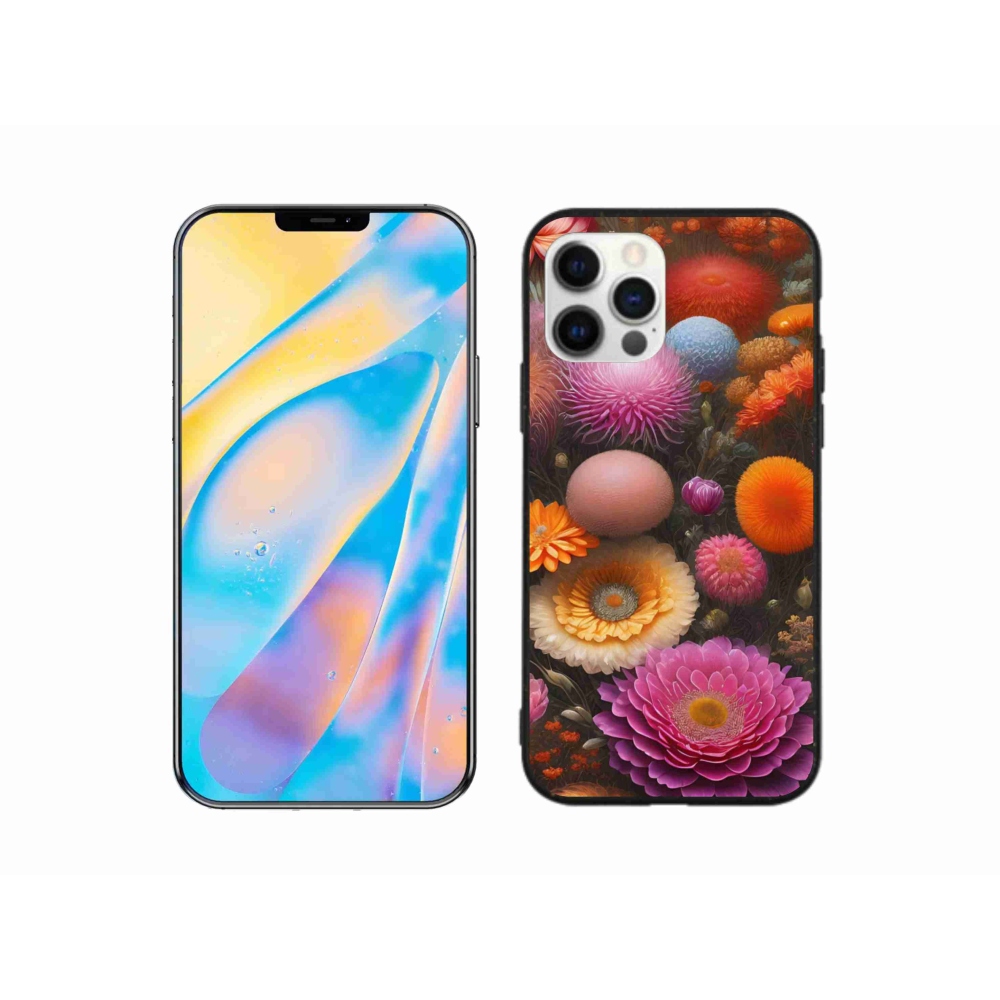 Gélový kryt mmCase na iPhone 12 Pro - kvetinová kompozícia