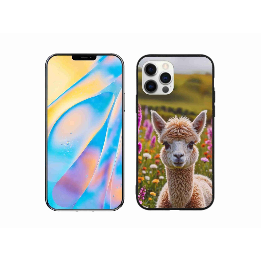 Gélový kryt mmCase na iPhone 12 Pro - lama na lúke
