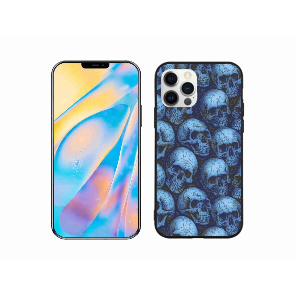 Gélový kryt mmCase na iPhone 12 Pro - lebky