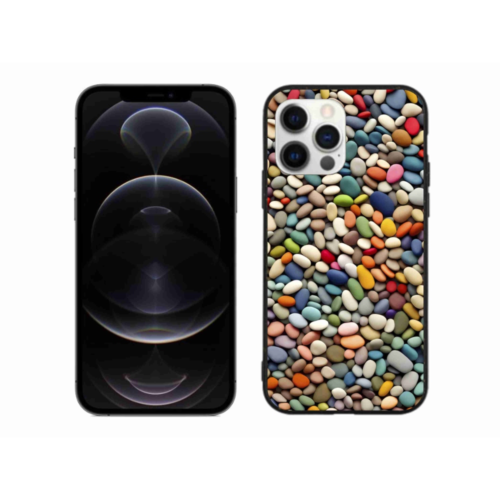 Gélový kryt mmCase na iPhone 12 Pro Max - farebné kamienky 2