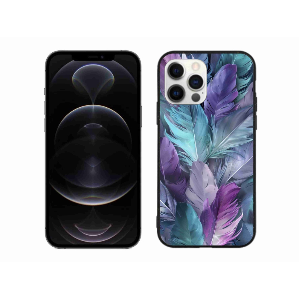 Gélový kryt mmCase na iPhone 12 Pro Max - farebné perie 2