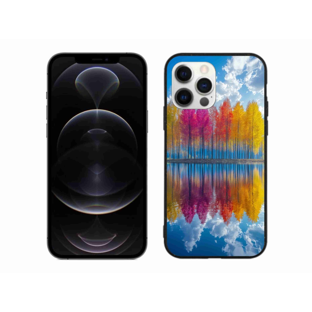 Gélový kryt mmCase na iPhone 12 Pro Max - farebné stromy