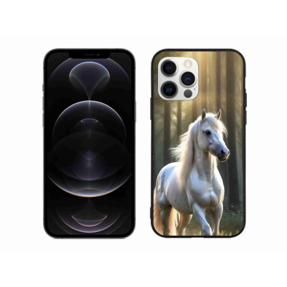 Gélový kryt mmCase na iPhone 12 Pro Max - biely kôň 3