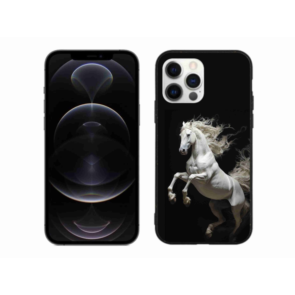 Gélový kryt mmCase na iPhone 12 Pro Max - biely kôň 4