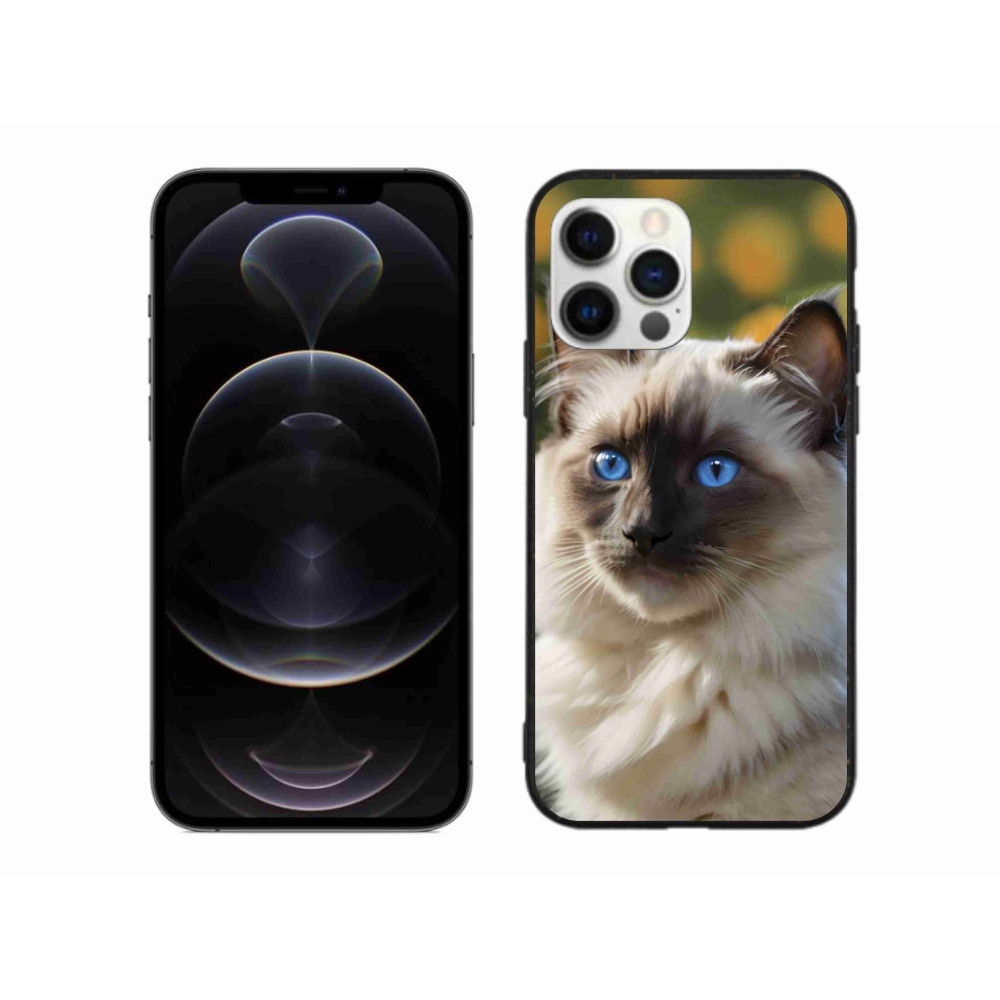 Gélový kryt mmCase na iPhone 12 Pro Max - biely ragdoll