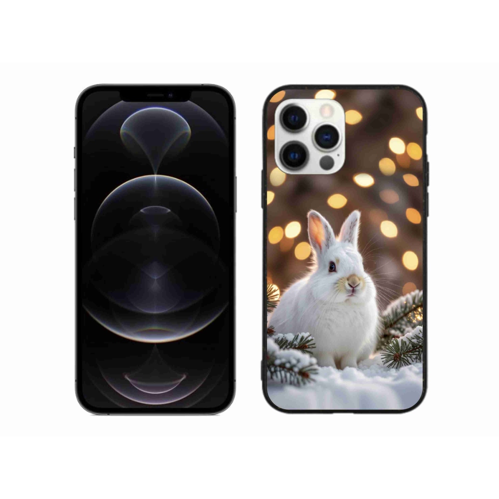 Gélový kryt mmCase na iPhone 12 Pro Max - biely zajac