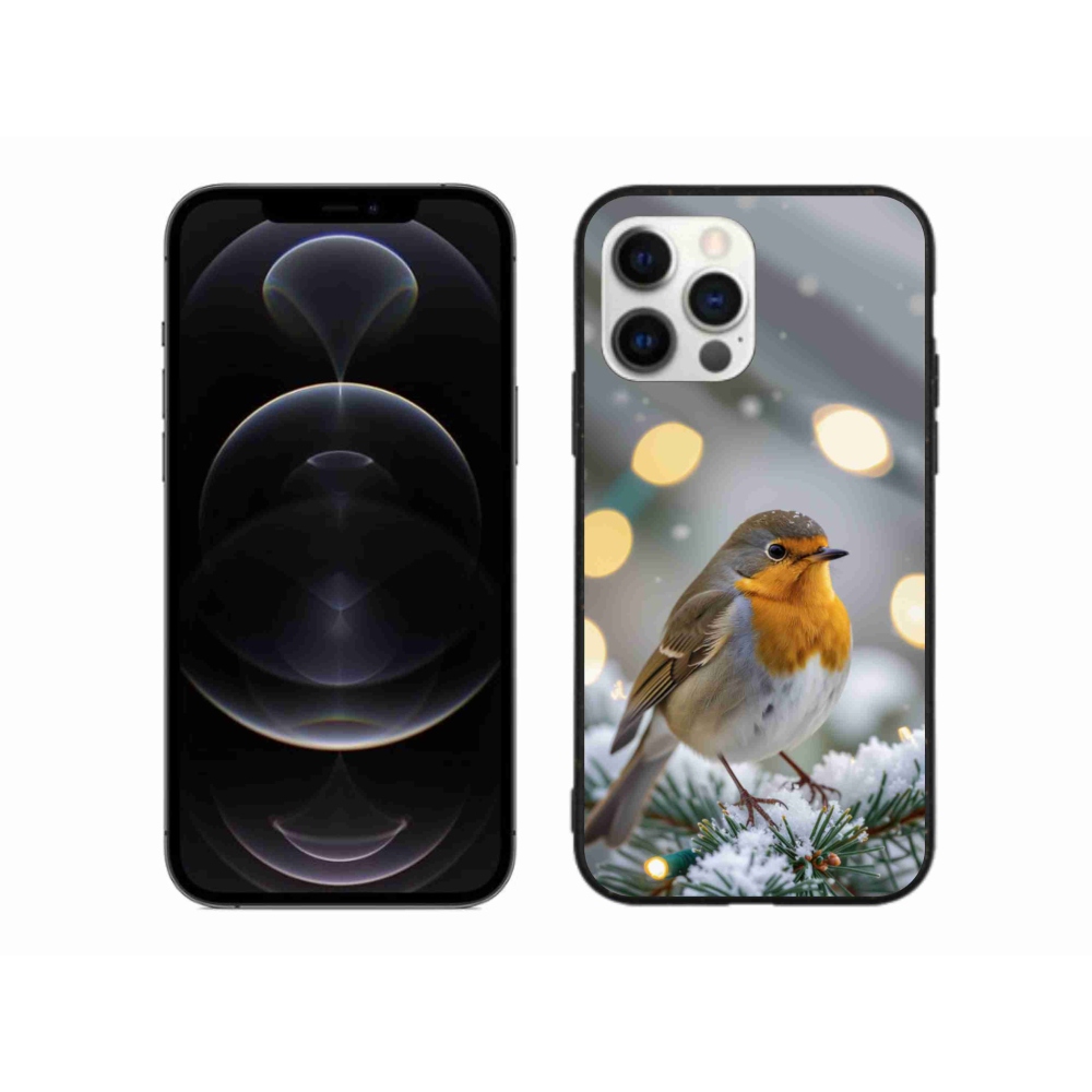 Gélový kryt mmCase na iPhone 12 Pro Max - červienka v zime