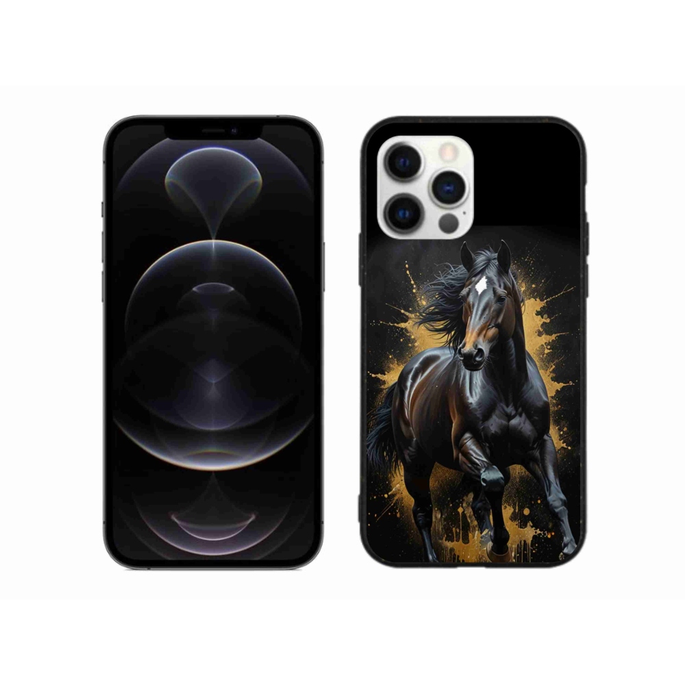 Gélový kryt mmCase na iPhone 12 Pro Max - elegantný čierny žrebec