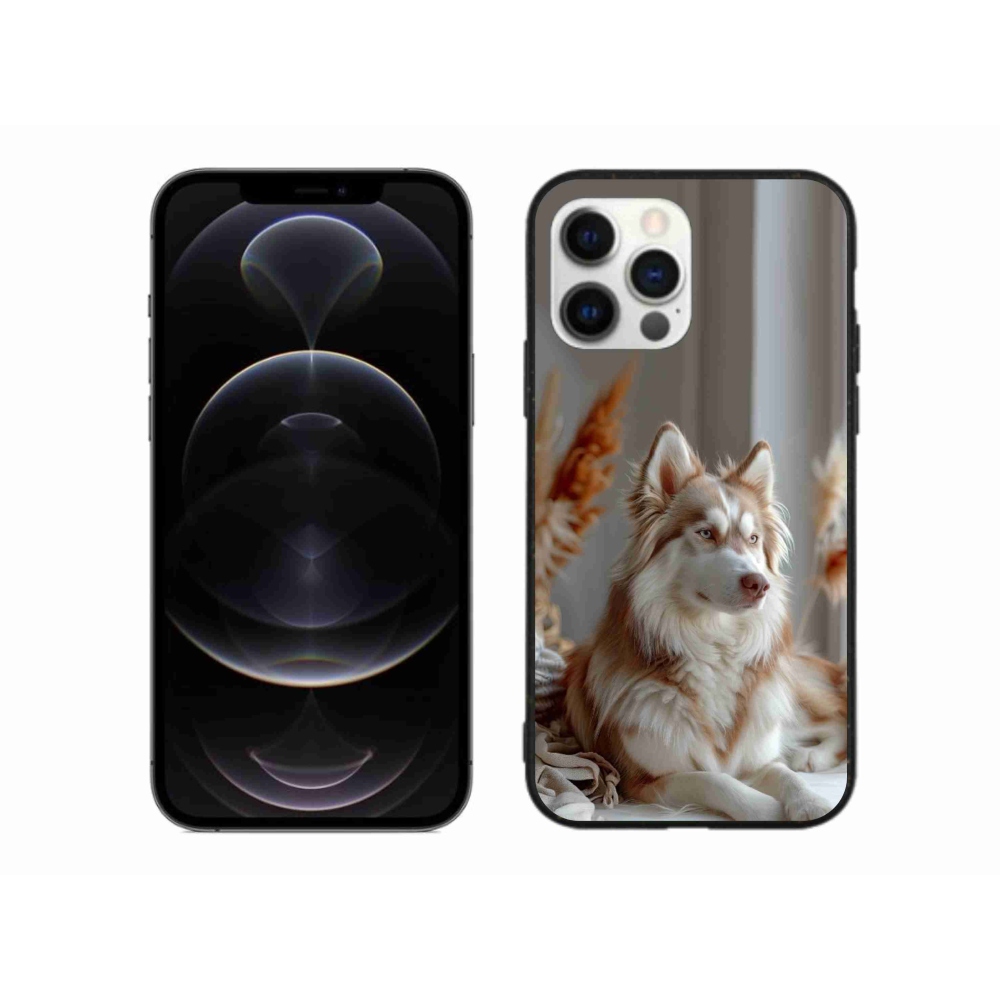 Gélový kryt mmCase na iPhone 12 Pro Max - pokojný sibírsky husky