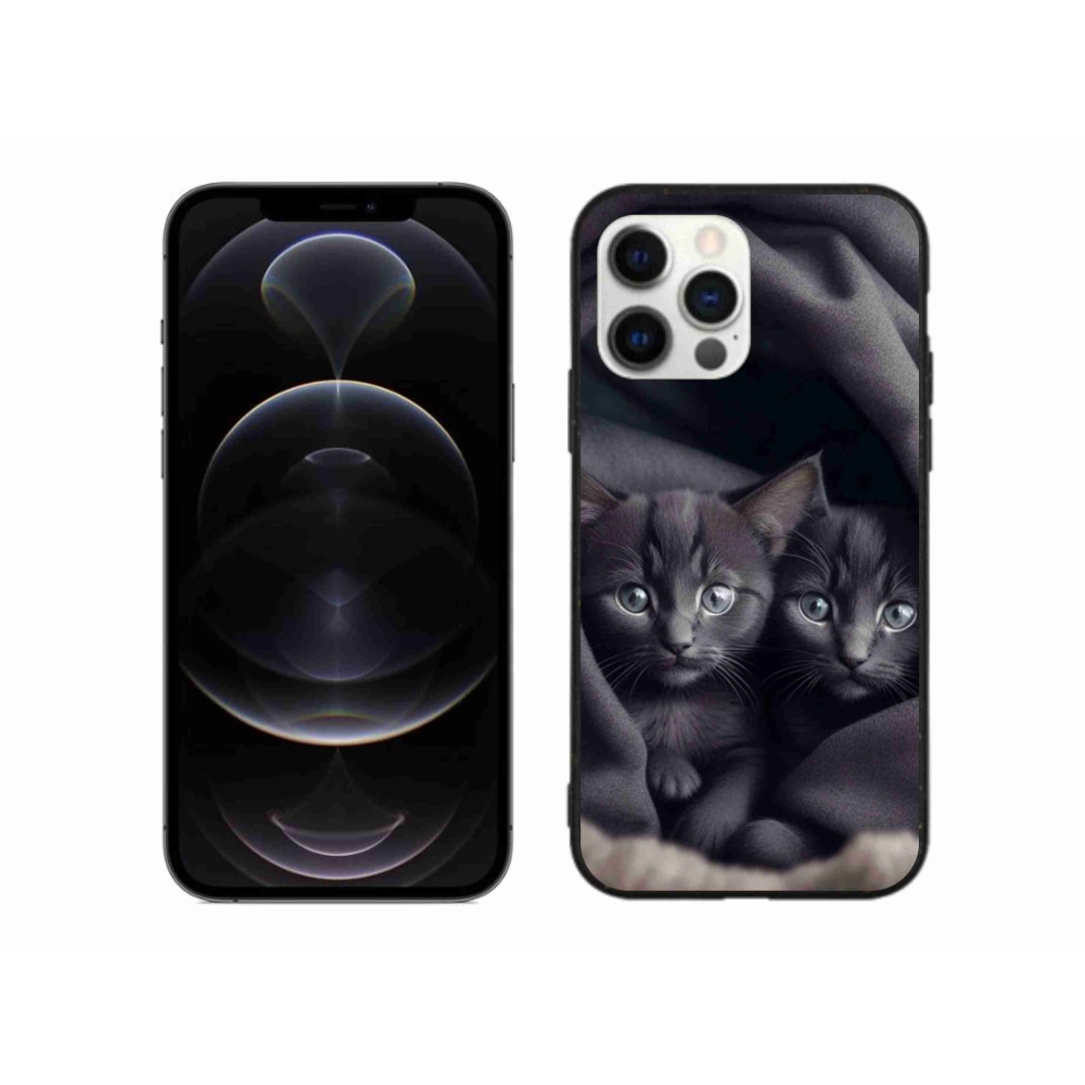 Gélový kryt mmCase na iPhone 12 Pro Max - mačacie duo