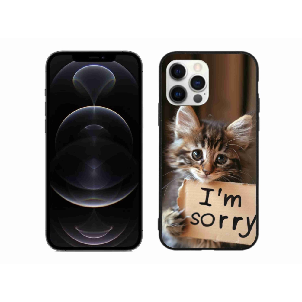 Gélový kryt mmCase na iPhone 12 Pro Max - mačacie ospravedlnenie