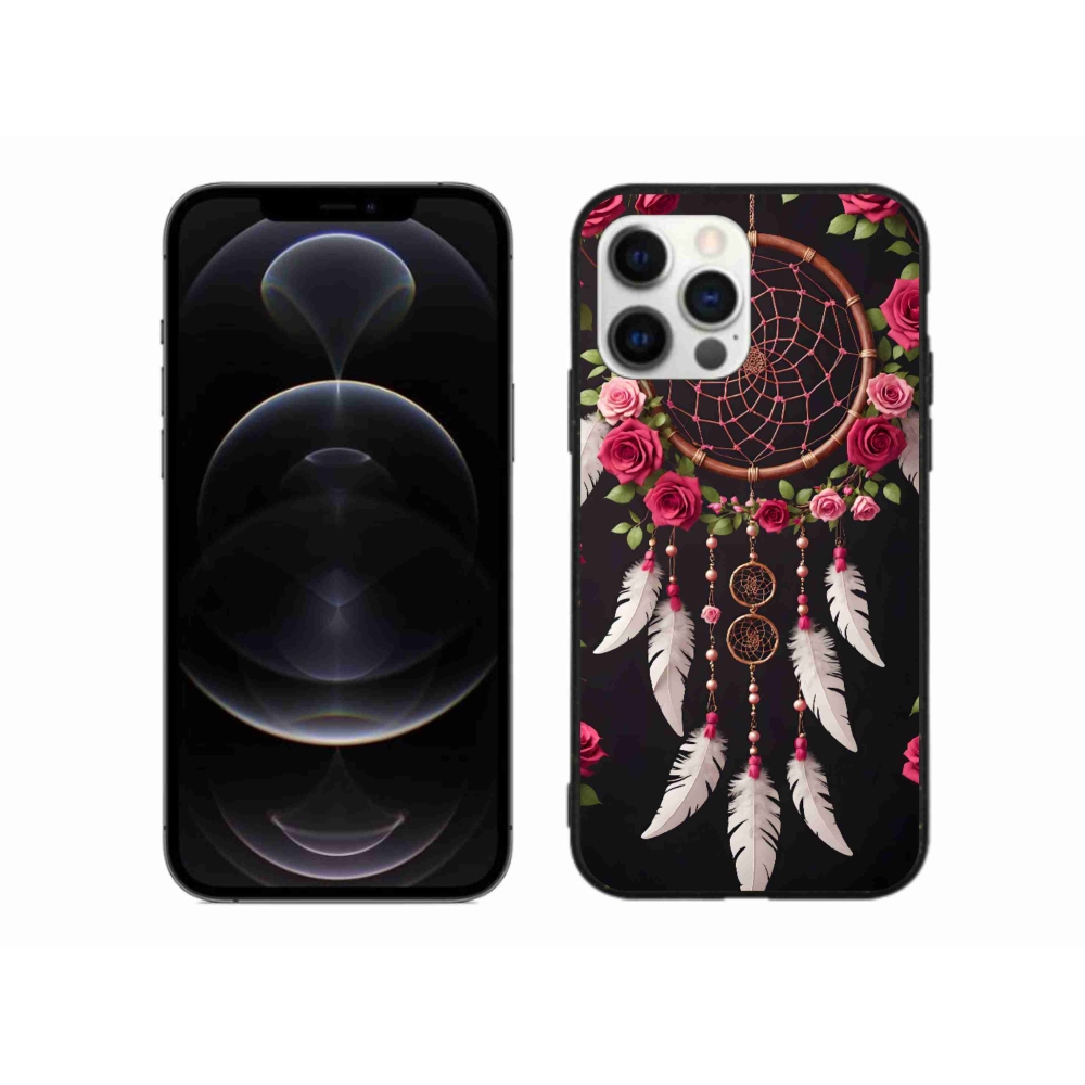Gélový kryt mmCase na iPhone 12 Pro Max - lapač snov s ružami