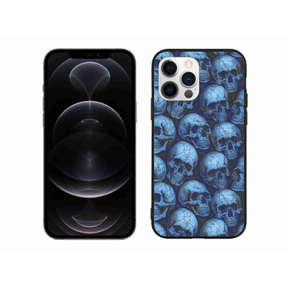 Gélový kryt mmCase na iPhone 12 Pro Max - lebky