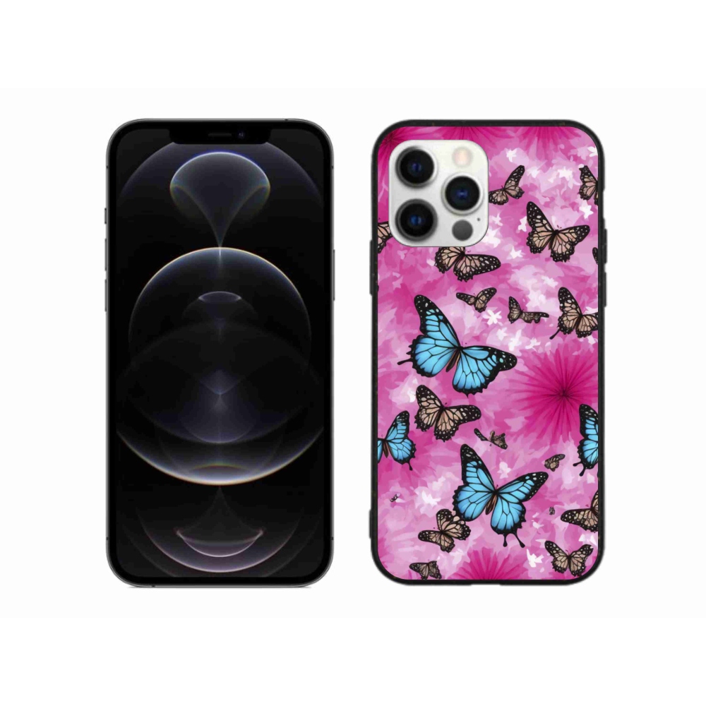 Gélový kryt mmCase na iPhone 12 Pro Max - motýlia záhrada