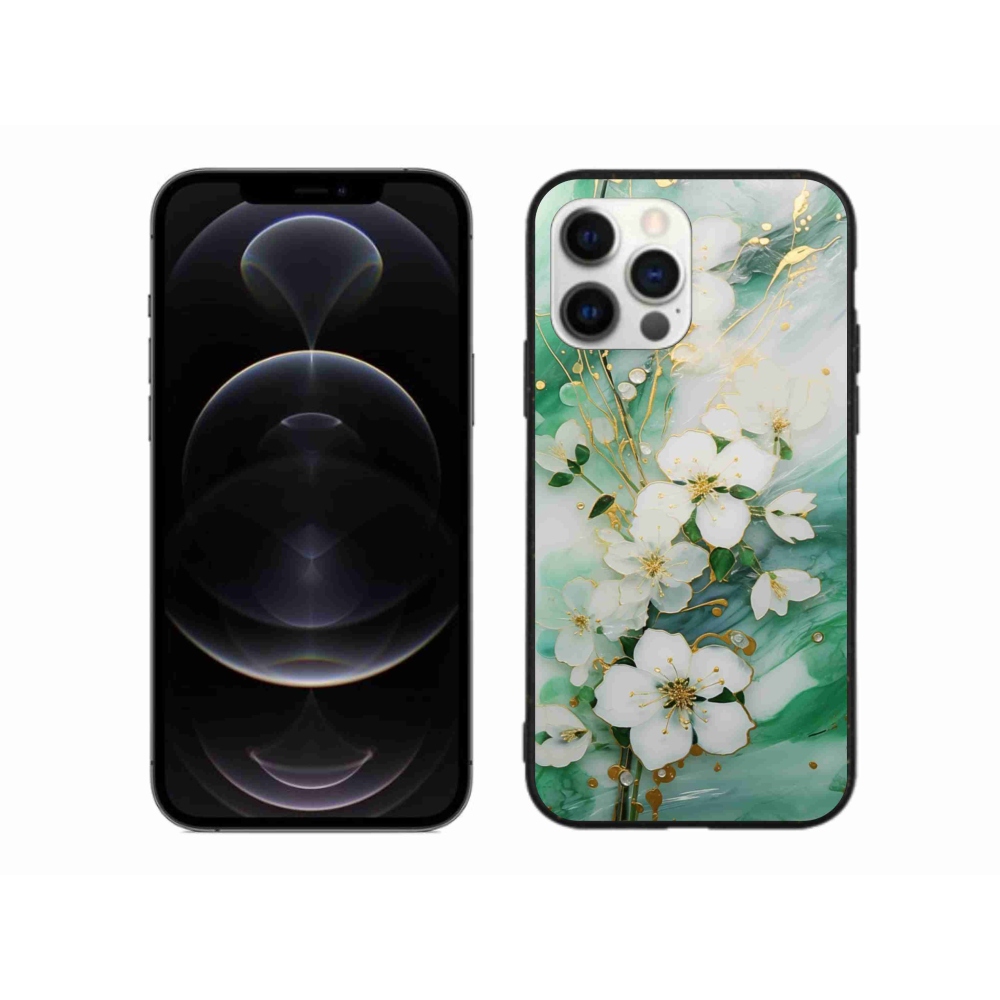 Gélový kryt mmCase na iPhone 12 Pro Max - nežné kvety