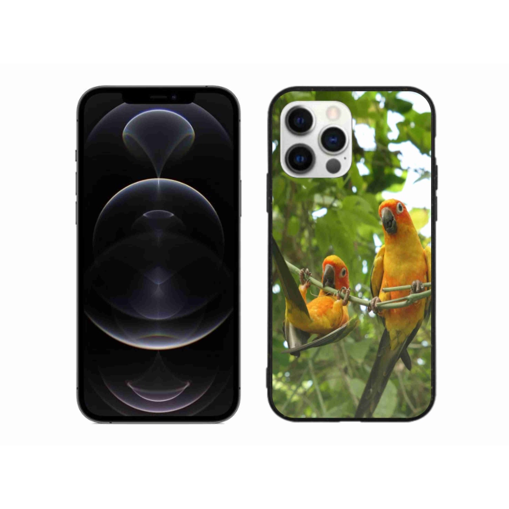 Gélový kryt mmCase na iPhone 12 Pro Max - papagáje aratingy