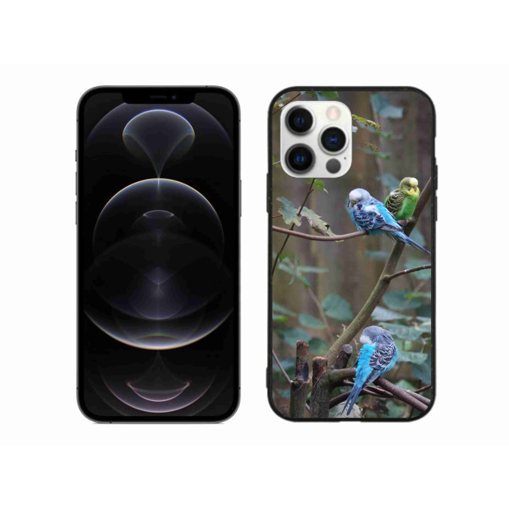 Gélový kryt mmCase na iPhone 12 Pro Max - papagáje na vetve