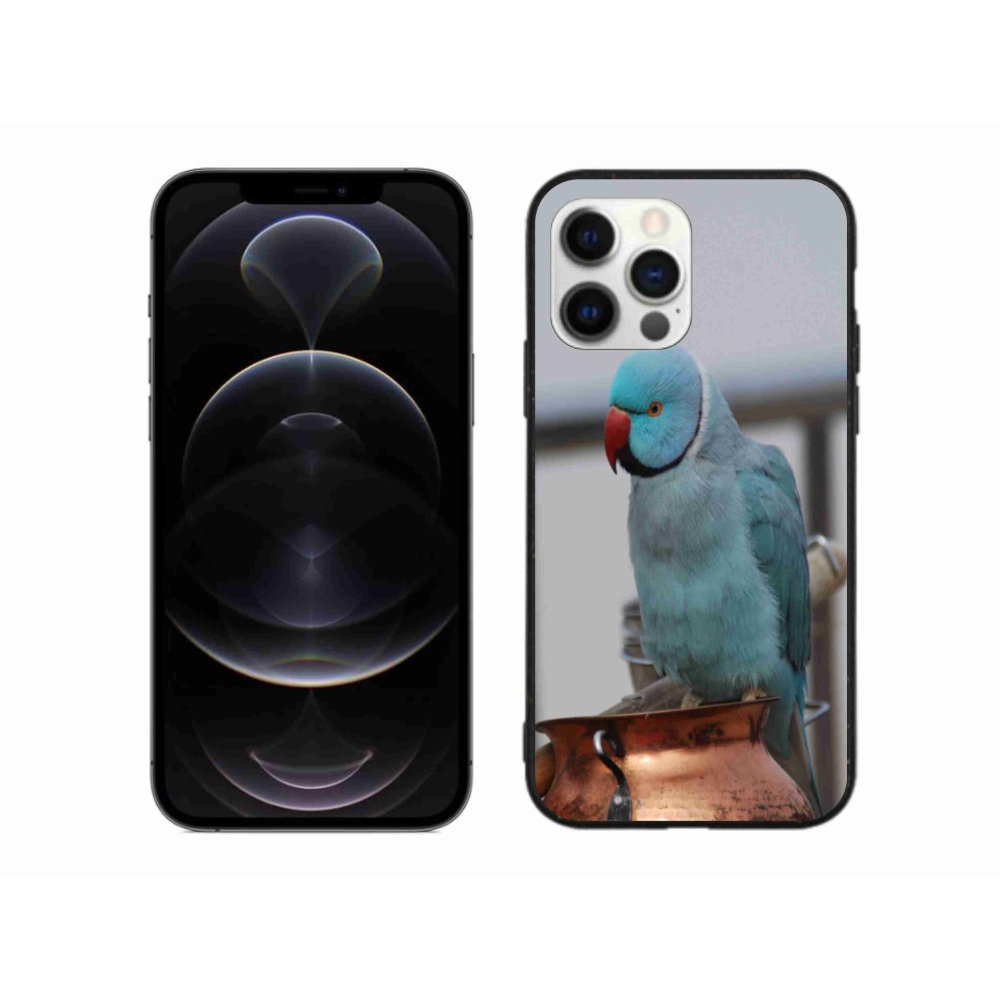 Gélový kryt mmCase na iPhone 12 Pro Max - papagáj alexander modrý
