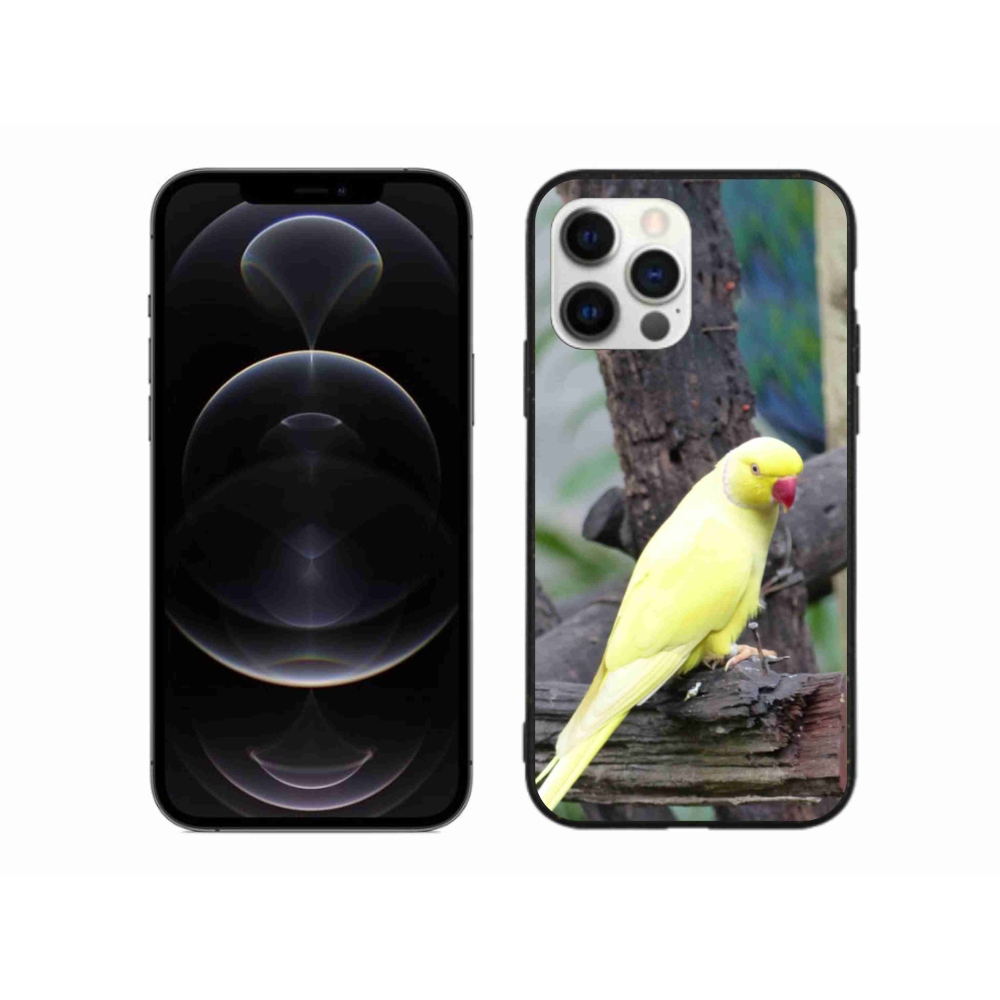 Gélový kryt mmCase na iPhone 12 Pro Max - papagáj alexander žltý
