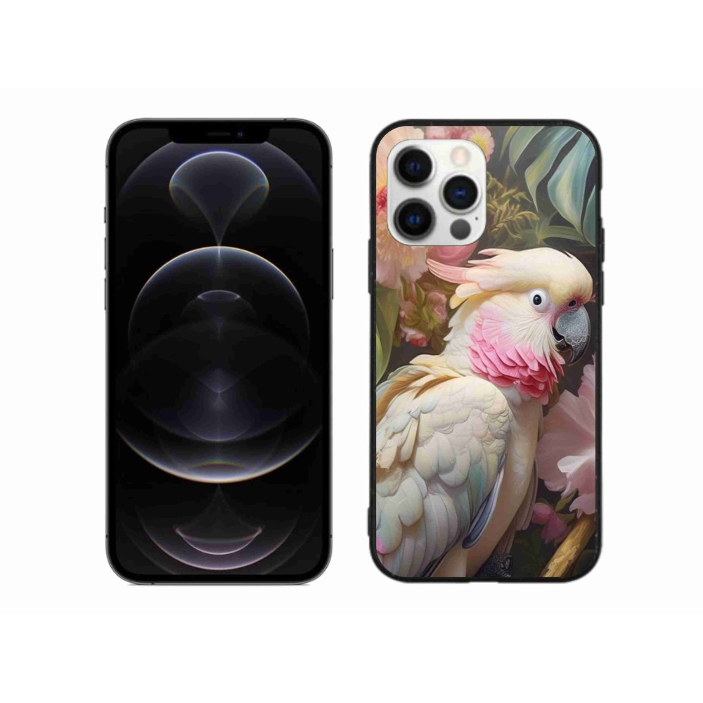 Gélový kryt mmCase na iPhone 12 Pro Max - papagáj kakadu ružový 2