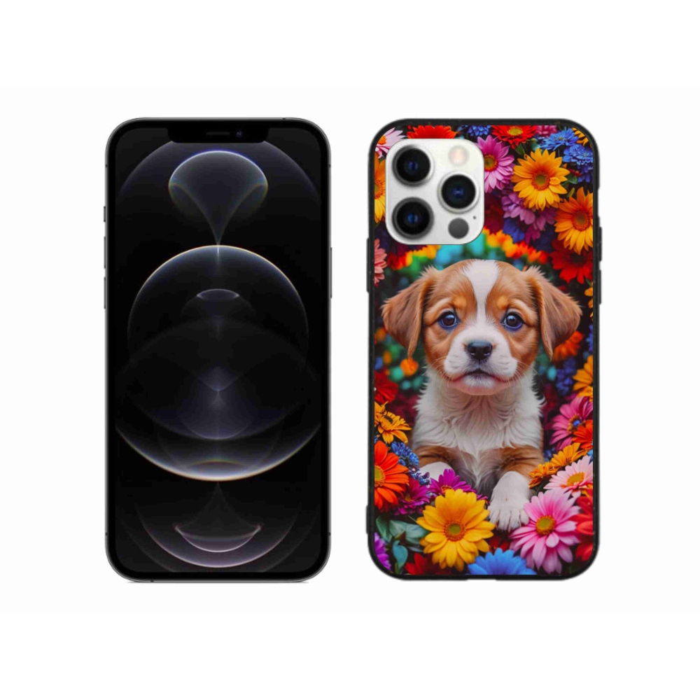 Gélový kryt mmCase na iPhone 12 Pro Max - roztomilé šteňa