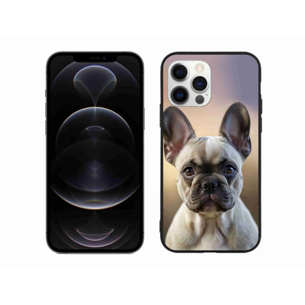 Gélový kryt mmCase na iPhone 12 Pro Max - roztomilý francúzsky buldoček
