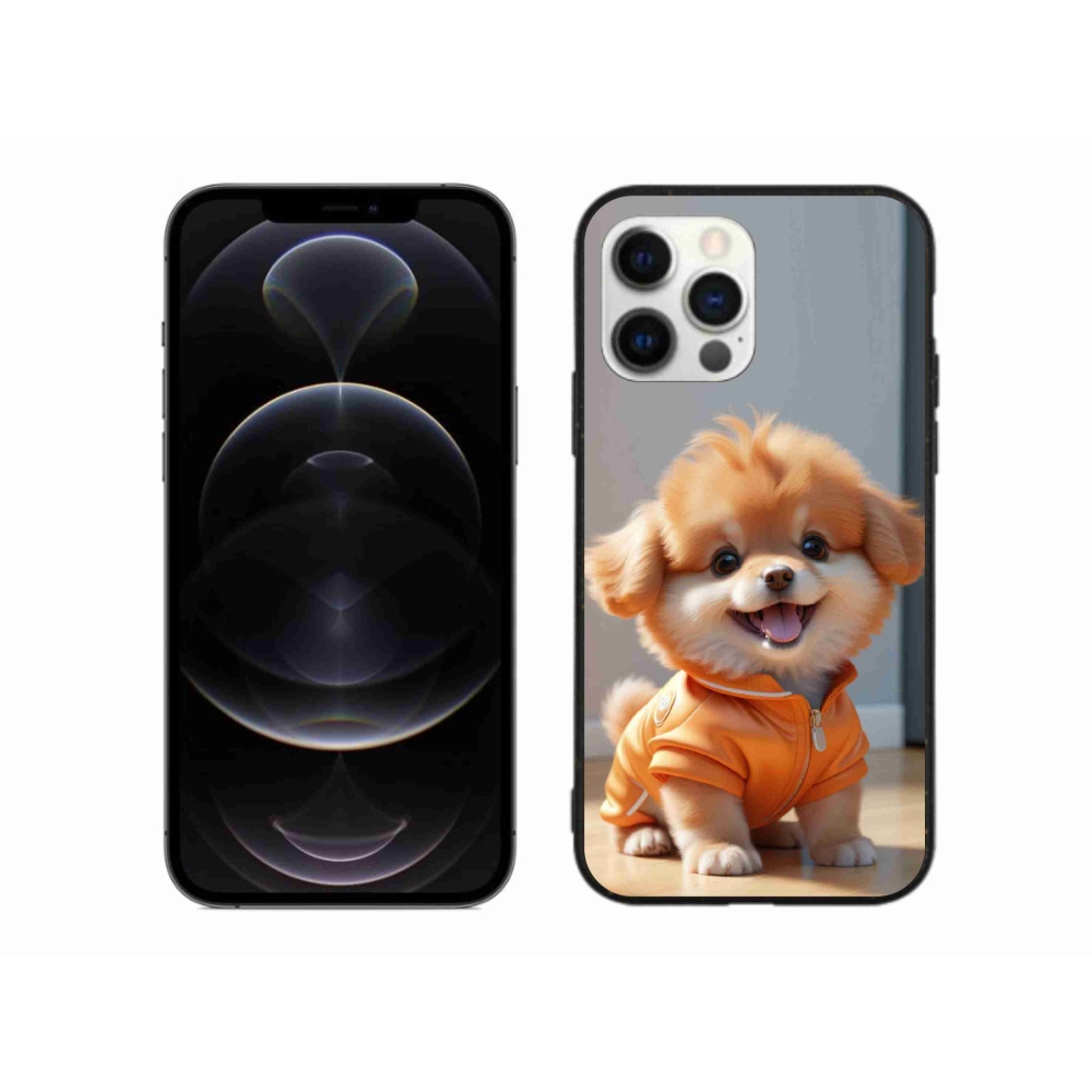 Gélový kryt mmCase na iPhone 12 Pro Max - roztomilý pomeranian v mikine