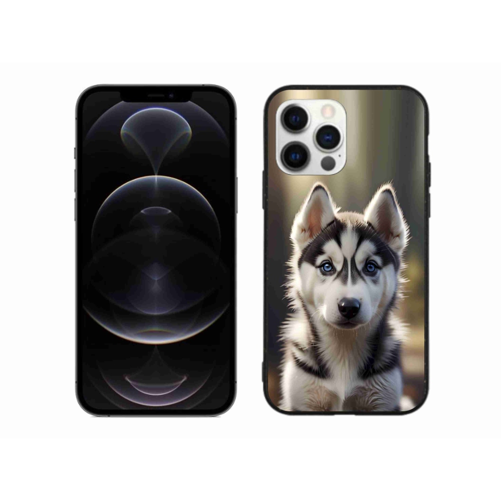 Gélový kryt mmCase na iPhone 12 Pro Max - roztomilý sibírsky husky