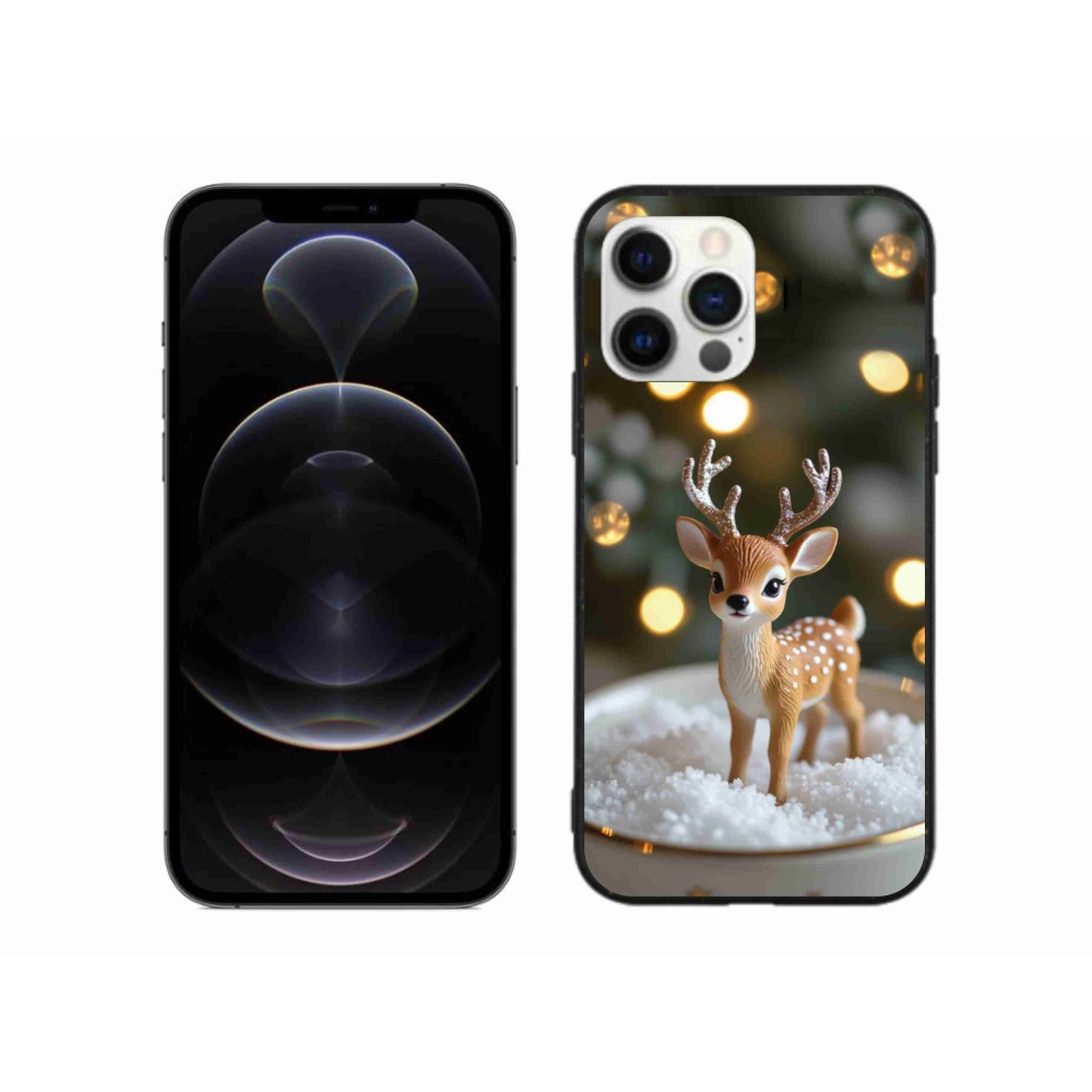 Gélový kryt mmCase na iPhone 12 Pro Max - roztomilý vianočný jeleň