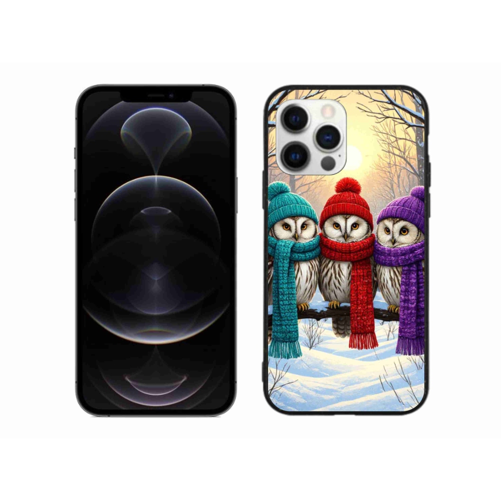 Gélový kryt mmCase na iPhone 12 Pro Max - soví priatelia