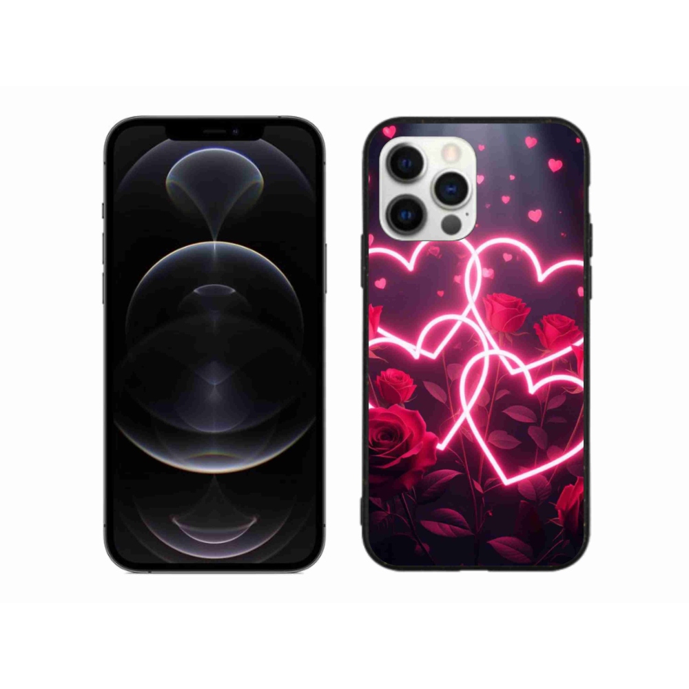 Gélový kryt mmCase na iPhone 12 Pro Max - srdce lásky