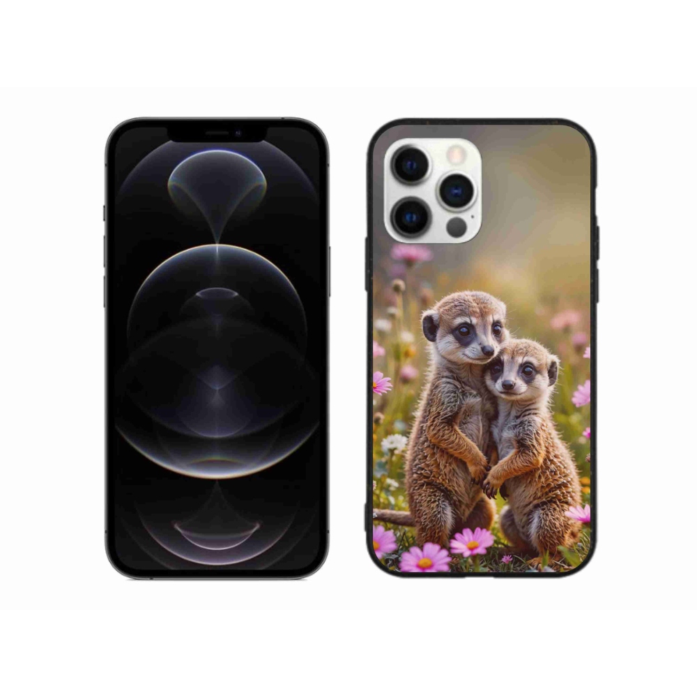 Gélový kryt mmCase na iPhone 12 Pro Max - surikatí duo
