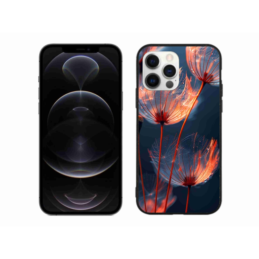 Gélový kryt mmCase na iPhone 12 Pro Max - svetielkujúce páperie