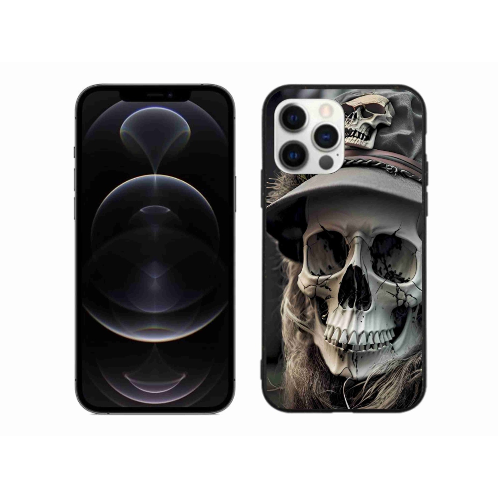 Gélový kryt mmCase na iPhone 12 Pro Max - temná lebka