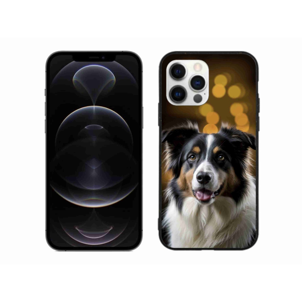 Gélový kryt mmCase na iPhone 12 Pro Max - usmievavý austrálsky ovčiak