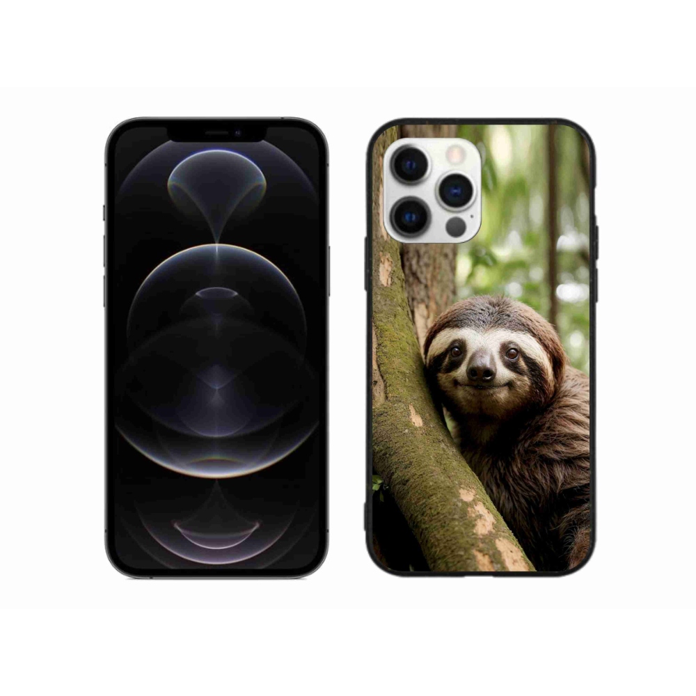 Gélový kryt mmCase na iPhone 12 Pro Max - usmievavý leňochod