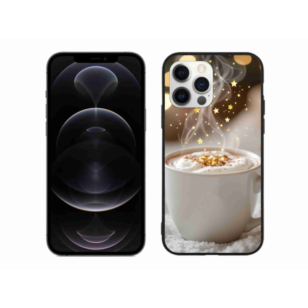 Gélový kryt mmCase na iPhone 12 Pro Max - vianočný horúci nápoj