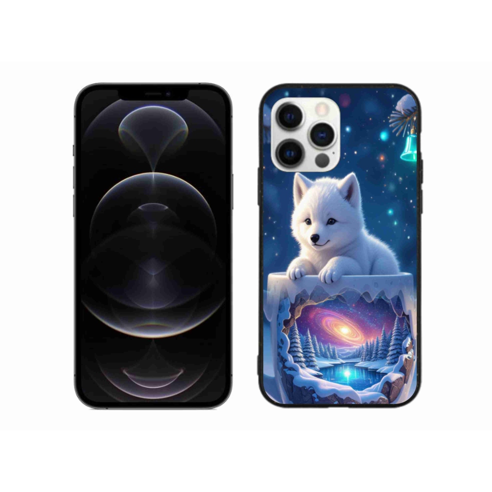 Gélový kryt mmCase na iPhone 12 Pro Max - vianočné šteňa