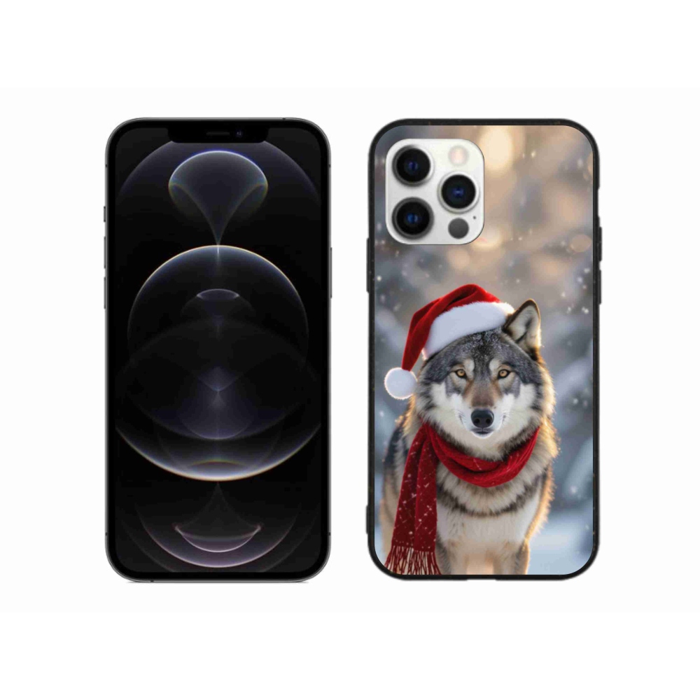 Gélový kryt mmCase na iPhone 12 Pro Max - vianočný vlk
