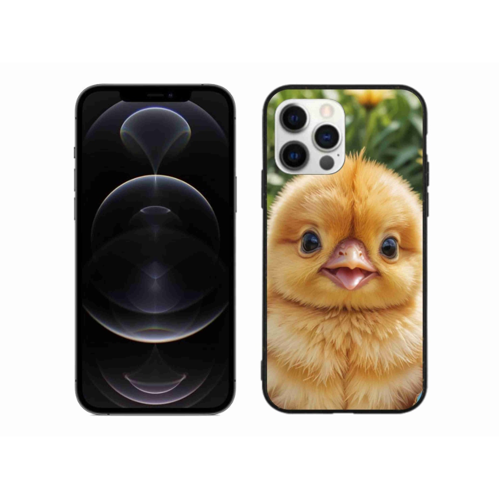 Gélový kryt mmCase na iPhone 12 Pro Max - veselé kuriatko
