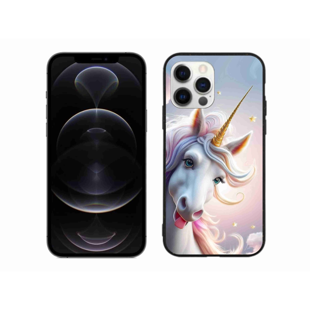 Gélový kryt mmCase na iPhone 12 Pro Max - veselý jednorožec