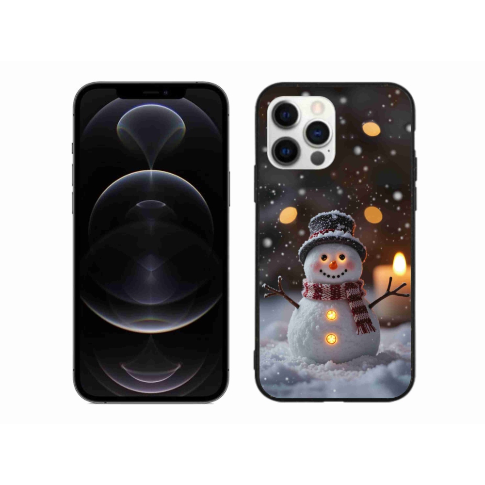 Gélový kryt mmCase na iPhone 12 Pro Max - veselý snehuliak